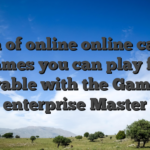 Form of online online casino games you can play for enjoyable with the Gambling enterprise Master