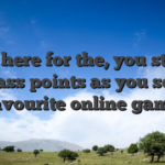 From here for the, you start to amass points as you see a favourite online game