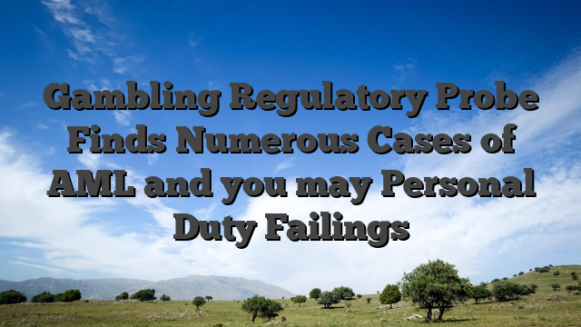 Gambling Regulatory Probe Finds Numerous Cases of AML and you may Personal Duty Failings