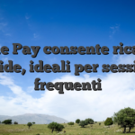 Google Pay consente ricariche rapide, ideali per sessioni frequenti