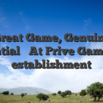 Great Game, Genuine Potential � At Prive Gambling establishment