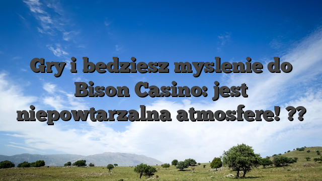Gry i bedziesz myslenie do Bison Casino: jest niepowtarzalna atmosfere! ??