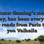 Hacksaw Gaming’s mascot, Smokey, has been everywhere on the roads from Paris to help you Valhalla