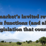 How market’s invited revenue always functions (and also the legislation that count)