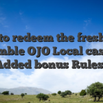 How to redeem the fresh new Gamble OJO Local casino Added bonus Rules?