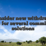 I consider new withdrawal times for several commission solutions