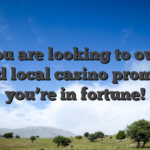 If you are looking to own a good local casino promote, you’re in fortune!