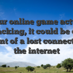 If your online game actually packing, it could be on account of a lost connection to the internet