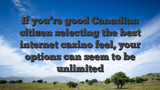 If you’re good Canadian citizen selecting the best internet casino feel, your options can seem to be unlimited