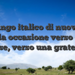 Il Bingo italico di nuovo in quella occasione verso colui inglese, verso una gratella 9?