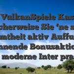 Im VulkanSpiele Kasino typischerweise Sie ‘ne starke Gesamtheit aktiv Auffuhren, spannende Bonusaktionen oder moderne Inter prasenz