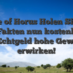 In Eye of Horus Holen Sie sich die Fakten nun kostenlos & um Echtgeld hohe Gewinne erwirken!