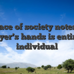 In place of society notes, per player’s hands is entirely individual