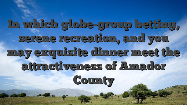 In which globe-group betting, serene recreation, and you may exquisite dinner meet the attractiveness of Amador County