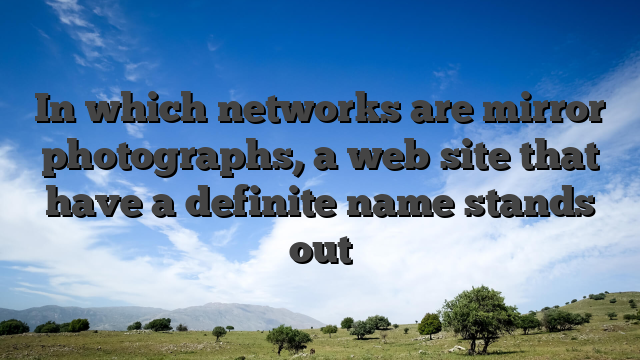 In which networks are mirror photographs, a web site that have a definite name stands out