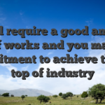 It will require a good amount of works and you may commitment to achieve the the top of industry