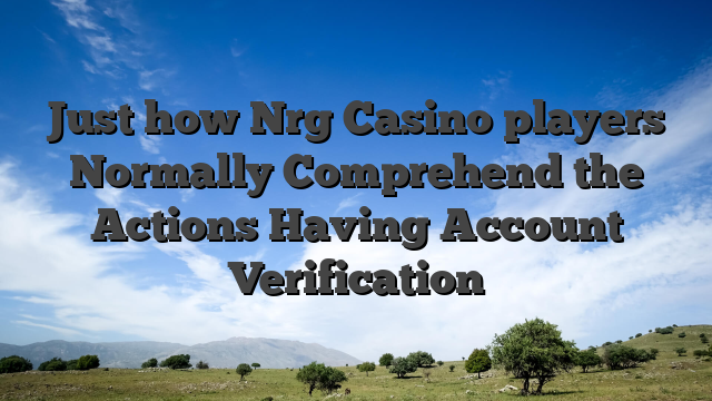 Just how Nrg Casino players Normally Comprehend the Actions Having Account Verification
