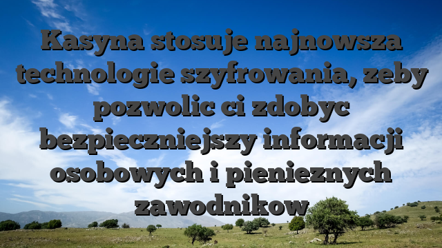 Kasyna stosuje najnowsza technologie szyfrowania, zeby pozwolic ci zdobyc bezpieczniejszy informacji osobowych i pienieznych zawodnikow