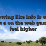 Knowing like info is what makes a on the web gambling feel higher