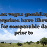 Las vegas gambling enterprises have likewise cared for comparable dangers prior to