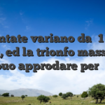 Le puntate variano da �1 verso �100, ed la trionfo massima puo approdare per �1