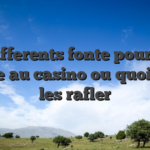 Les differents fonte pour paris grace au casino ou quoi tous les rafler