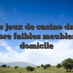 Les jeux de casino dans encore faibles meubles du domicile