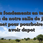 Leurs fondements en tenant mises de notre salle de jeu un tantinet pour pourboire sans avoir depot