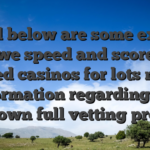 Listed below are some exactly how we speed and score web based casinos for lots more information regarding our very own full vetting process