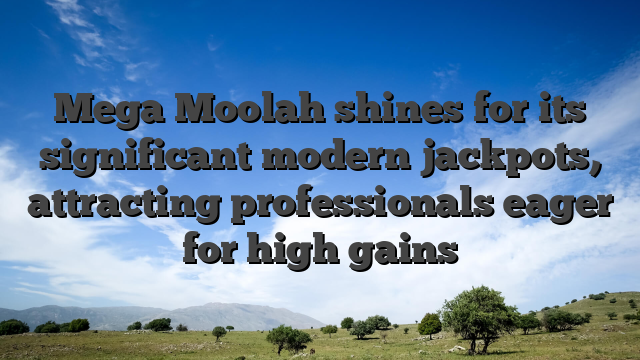 Mega Moolah shines for its significant modern jackpots, attracting professionals eager for high gains