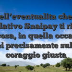 Nell’eventualita che il appellativo Snaipay ti ricorda qualcosa, in quella occasione sei precisamente sulla coraggio giusta