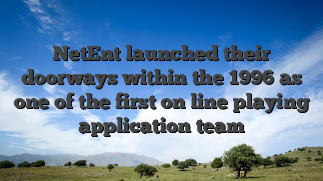 NetEnt launched their doorways within the 1996 as one of the first on line playing application team