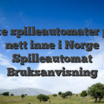 Norske spilleautomater påslåt nett inne i Norge Spilleautomat Bruksanvisning
