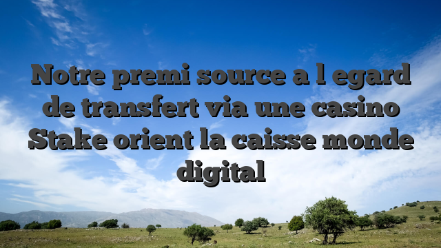 Notre premi  source a l�egard de transfert via une casino Stake orient la caisse monde digital
