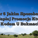 Numer 6 Jakim Sposobem Jak najlepiej Promocje Ktorzy maja Kodem U Bukmachera?
