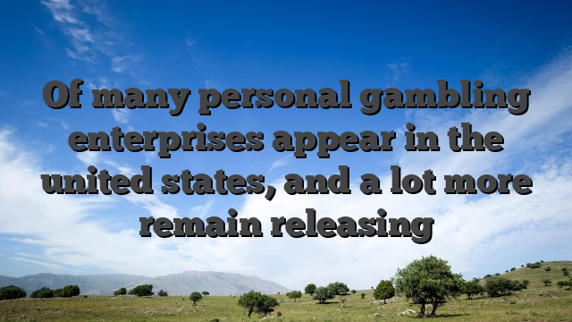 Of many personal gambling enterprises appear in the united states, and a lot more remain releasing