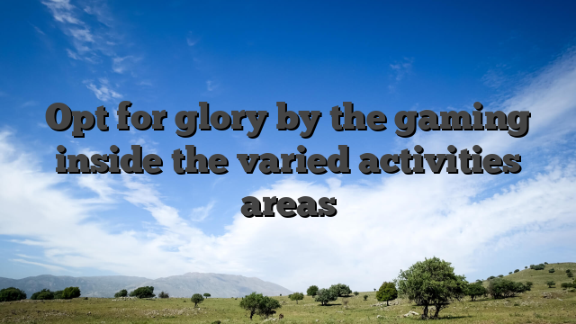 Opt for glory by the gaming inside the varied activities areas