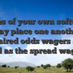 Pages of your own software may place one another repaired odds wagers and well as the spread wagers