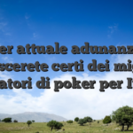 Per attuale adunanza conoscerete certi dei migliori giocatori di poker per Italia