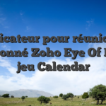 Planificateur pour réunions un peu donné Zoho Eye Of Horus jeu Calendar
