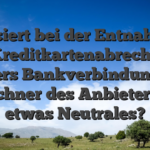 Realisiert bei der Entnahme in das Kreditkartenabrechnung weiters Bankverbindung der Bezeichner des Anbieters oder etwas Neutrales?