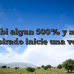 Recibi algun 500% y no ha transpirado inicie una ventaja