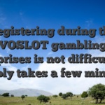 Registering during the VOSLOT gambling enterprises is not difficult and simply takes a few minutes