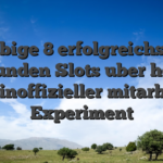 Selbige 8 erfolgreichsten Verbunden Slots uber hohem RTP inoffizieller mitarbeiter Experiment