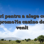 Sfaturi pentru a alege cel mai bun promo?ie cazino de bun venit