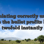 Speculating correctly usually cause the bullet profits being twofold instantly