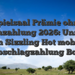 Spielsaal Prämie ohne Einzahlung 2026: Unser besten Sizzling Hot mobile No Abschlagzahlung Boni
