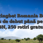 Sportingbet Romania Betone Bonus de debut până pe 6 600 RON, 250 rotiri gratuite