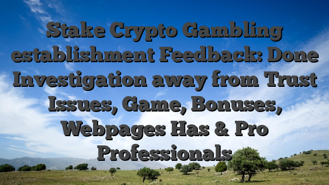 Stake Crypto Gambling establishment Feedback: Done Investigation away from Trust Issues, Game, Bonuses, Webpages Has & Pro Professionals