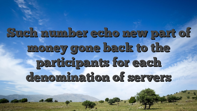Such number echo new part of money gone back to the participants for each denomination of servers